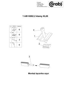 KLEMY ŚRODKOWE REGULOWANE 6KPL 35-40MM SREBRNE KLIK